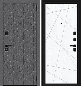 Товар Дверь Браво Кьюб (RBE) Slate Art/Snow Art DIS006127