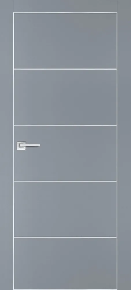 Фото Межкомнатная дверь PX-12  AL кромка с 4-х ст. Серый матовый